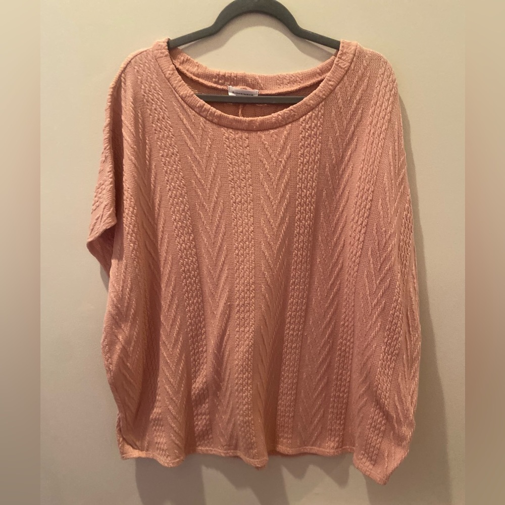 Mauve Short sleeve sweater 2/3x